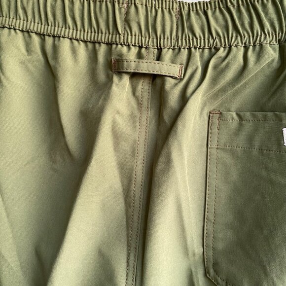 Trunks Surf & Swim Co Mens Multi Purpose Short 6.5 in Sz S Army Green Jacquard - Picture 11 of 12